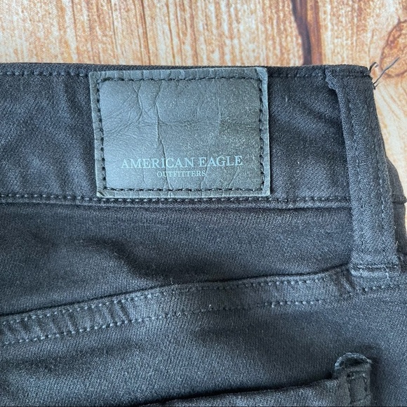 American Eagle Super Stretch X Black Distressed Jeggings size 2 regular - Picture 7 of 14